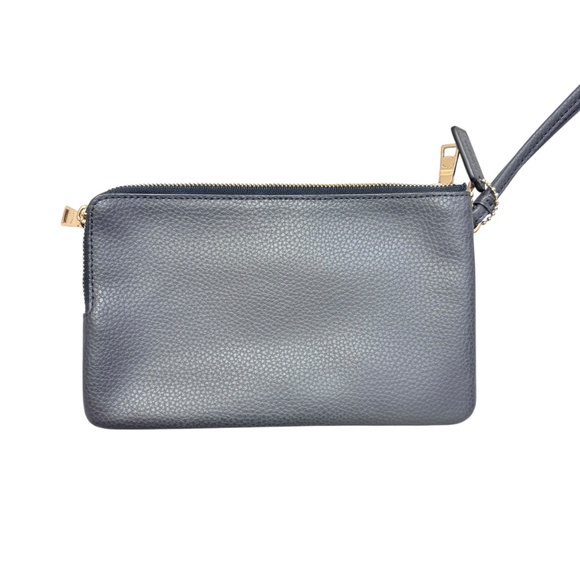 Coach gray leather double zipper clutch bag f87587 - Picture 8 of 8